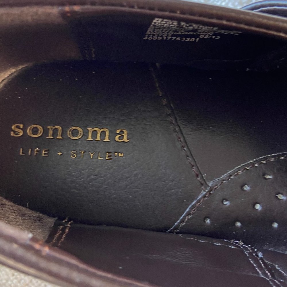 SONOMA Brown Leather Daria Medical Comfort Clogs Nurse Shoes Size 8 - Picture 3 of 5